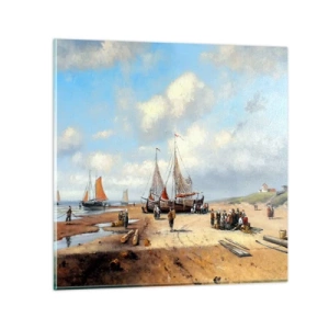 Üveg kép - Egy sikeres fogás után - 70x70 cm
