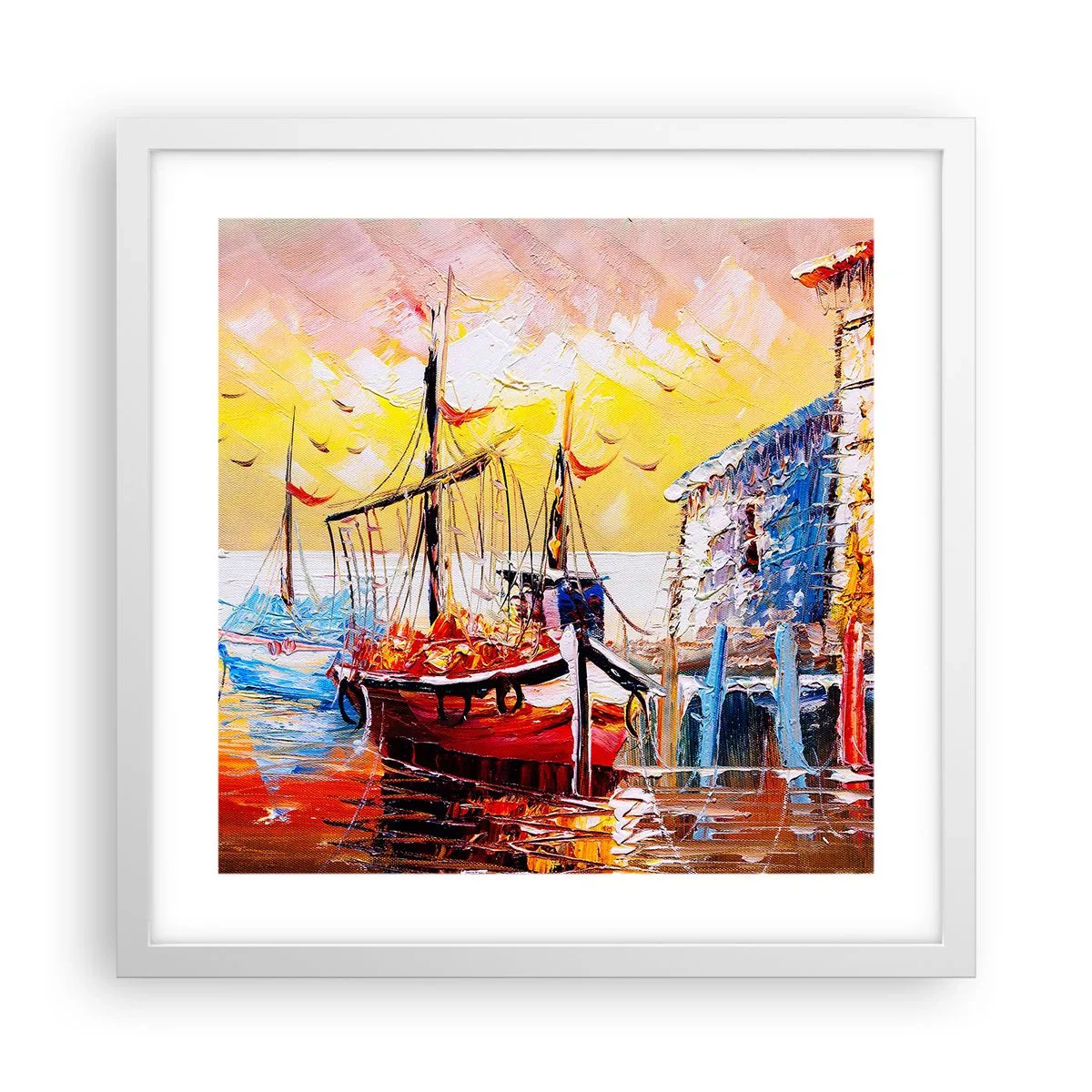 Poszter fekete keretben - Boldog visszatérés - 40x40 cm