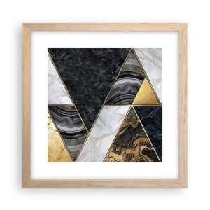 Poszter világos tölgy keretben - Kőről kőre - 30x30 cm