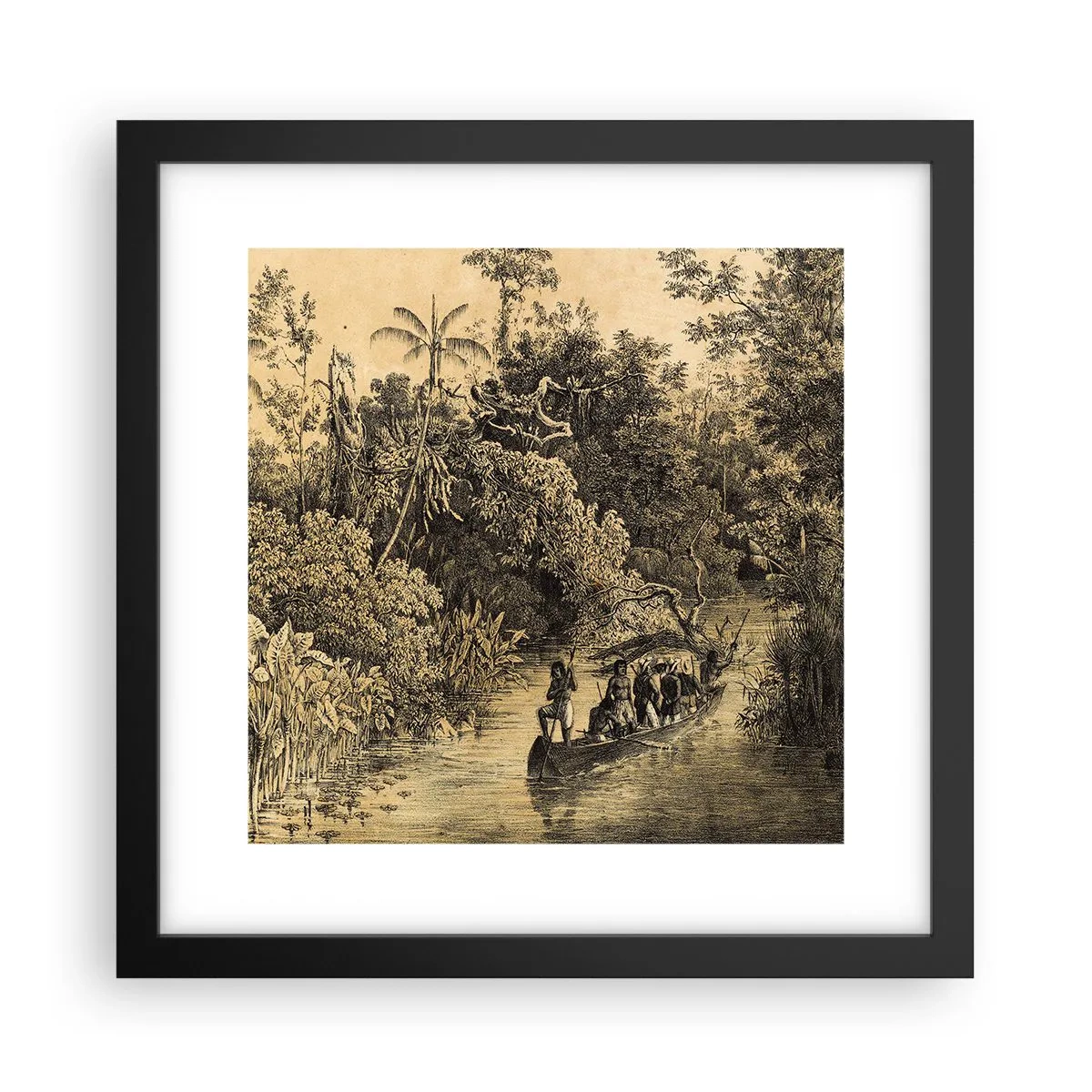 Poszter fehér keretben - Expedíció a forráshoz - 30x30 cm