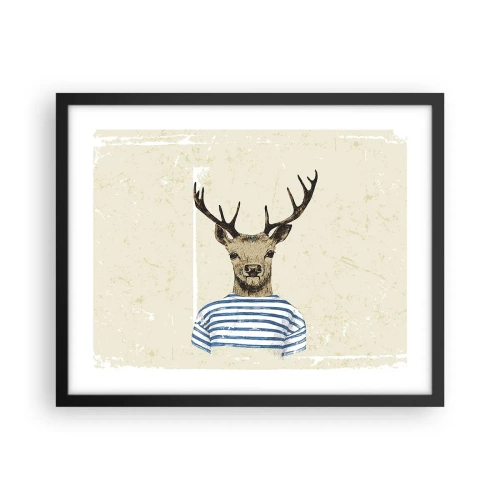 Poszter fehér keretben - Mert szeretem a csíkos pólókat! - 50x40 cm