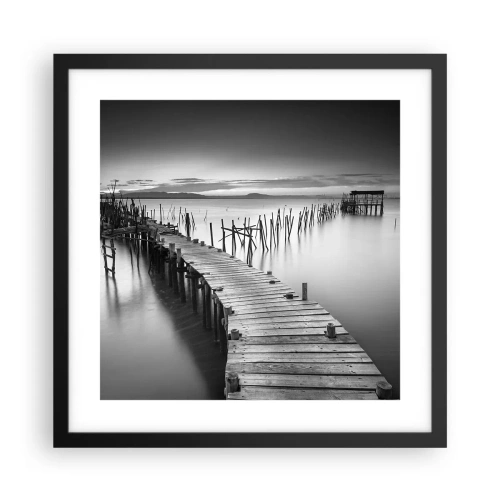 Poszter fehér keretben - Egy elfeledett part békéje - 40x40 cm