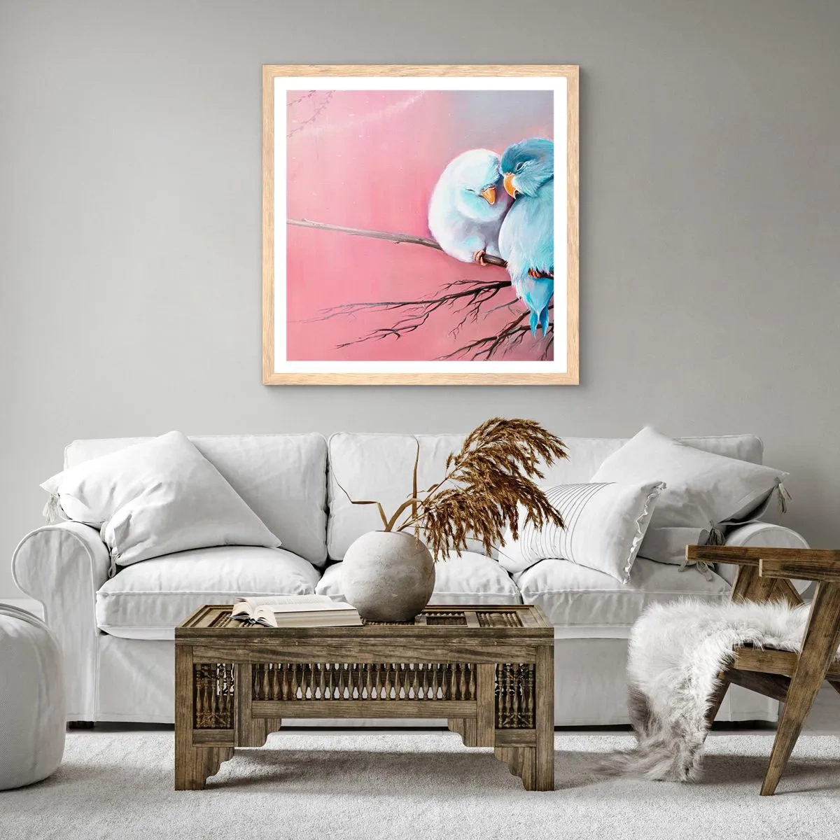 Poszter világos tölgy keretben - Mit tehetnénk hozzá?... - 50x50 cm