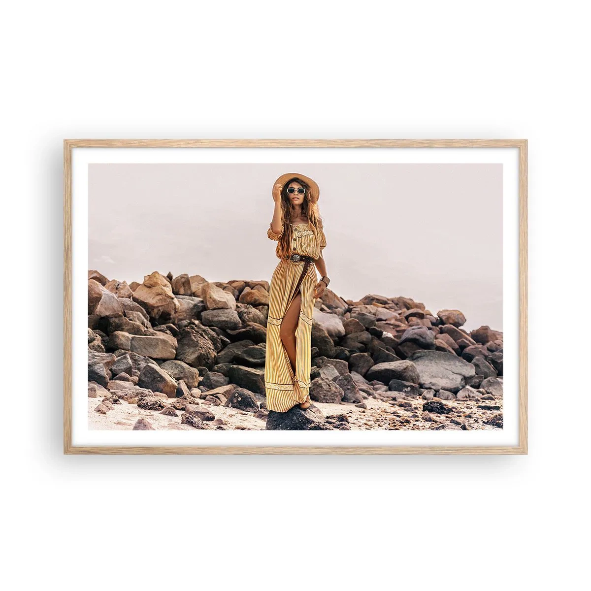 Poszter világos tölgy keretben - A kövek varázsa - 91x61 cm