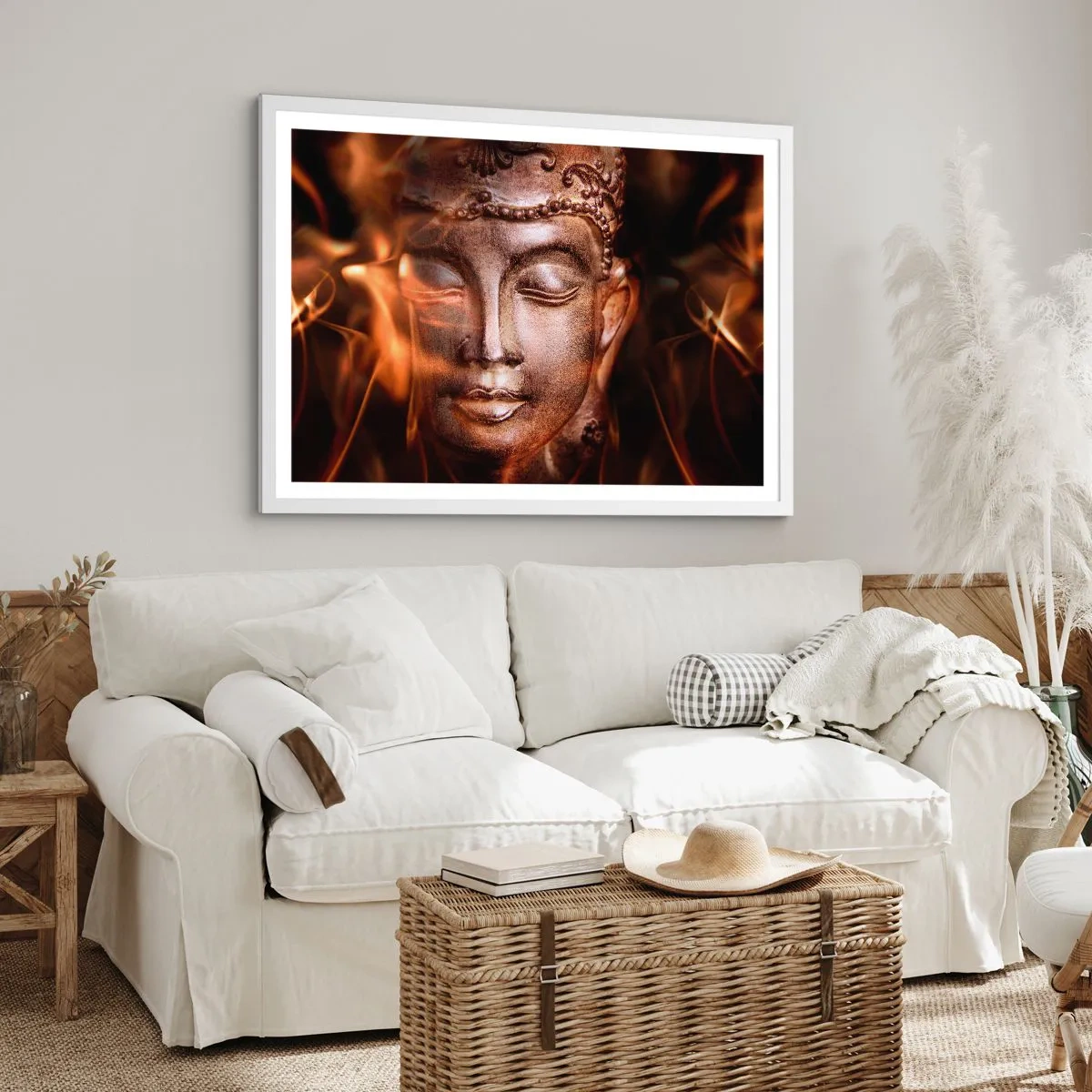 Poszter fekete keretben - Csak itt és most létezik - 70x50 cm