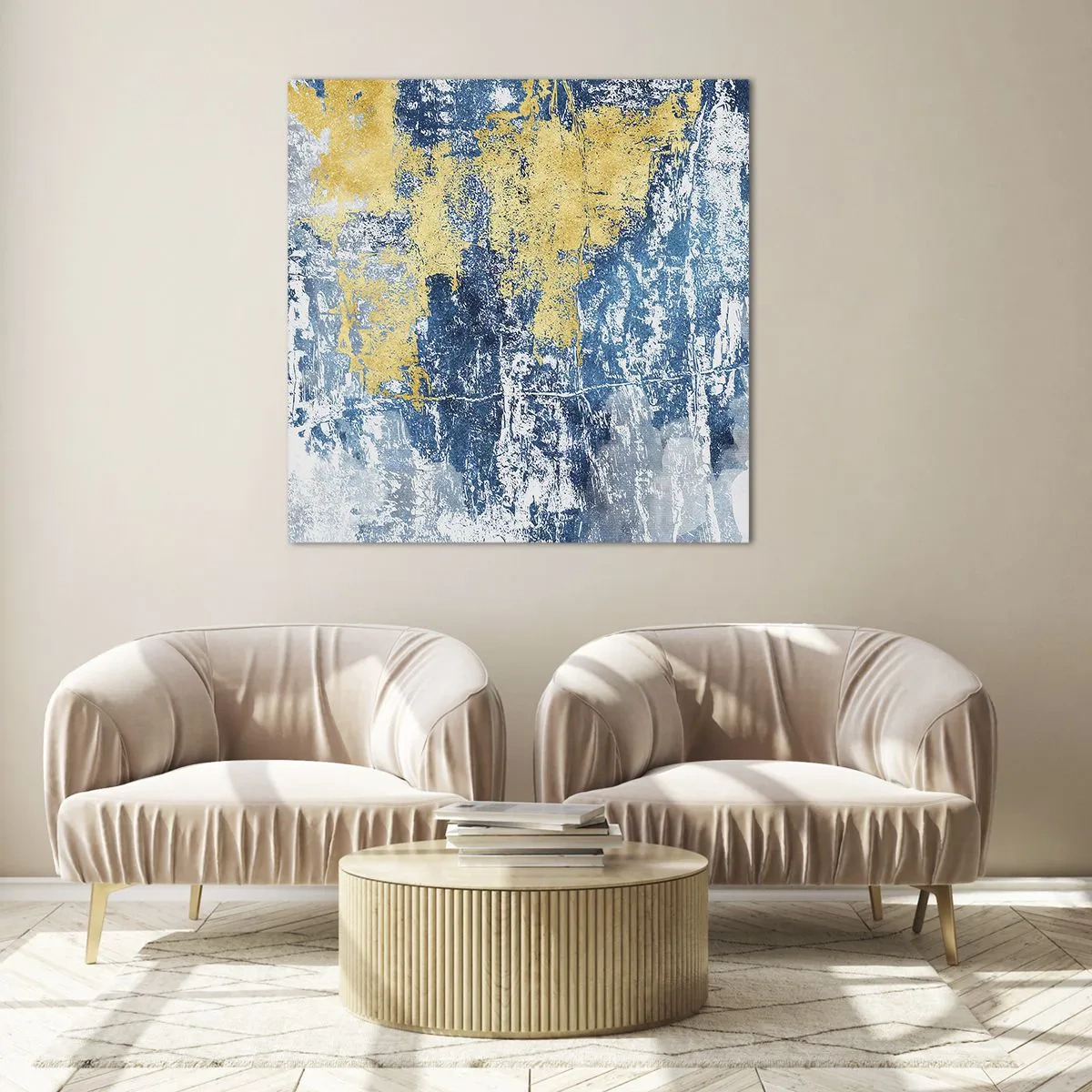 Üveg kép - Derűs absztrakció - 70x70 cm