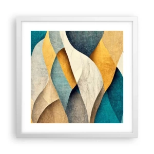 Poszter fekete keretben - Ritmus és hullámzás - 40x40 cm