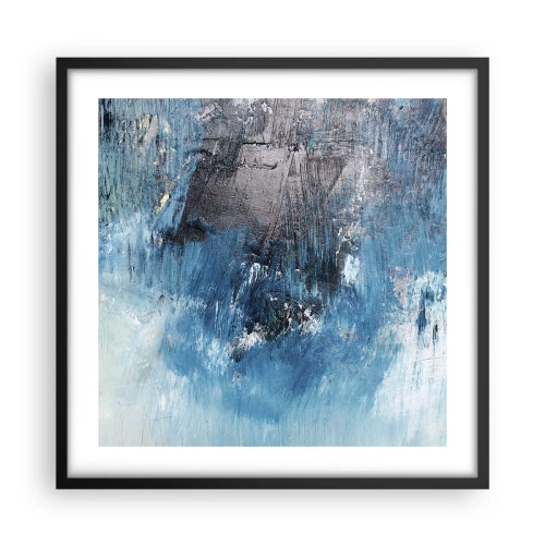 Poszter fehér keretben - Kék rapszódia - 50x50 cm