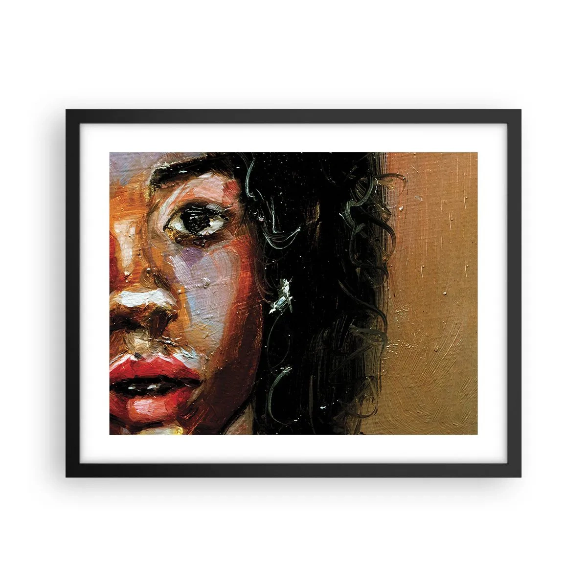 Poszter fehér keretben - Fekete és fény - 50x40 cm