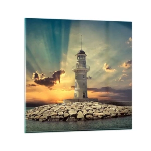 Üveg kép - Fény - Jóság - Szépség - 60x60 cm