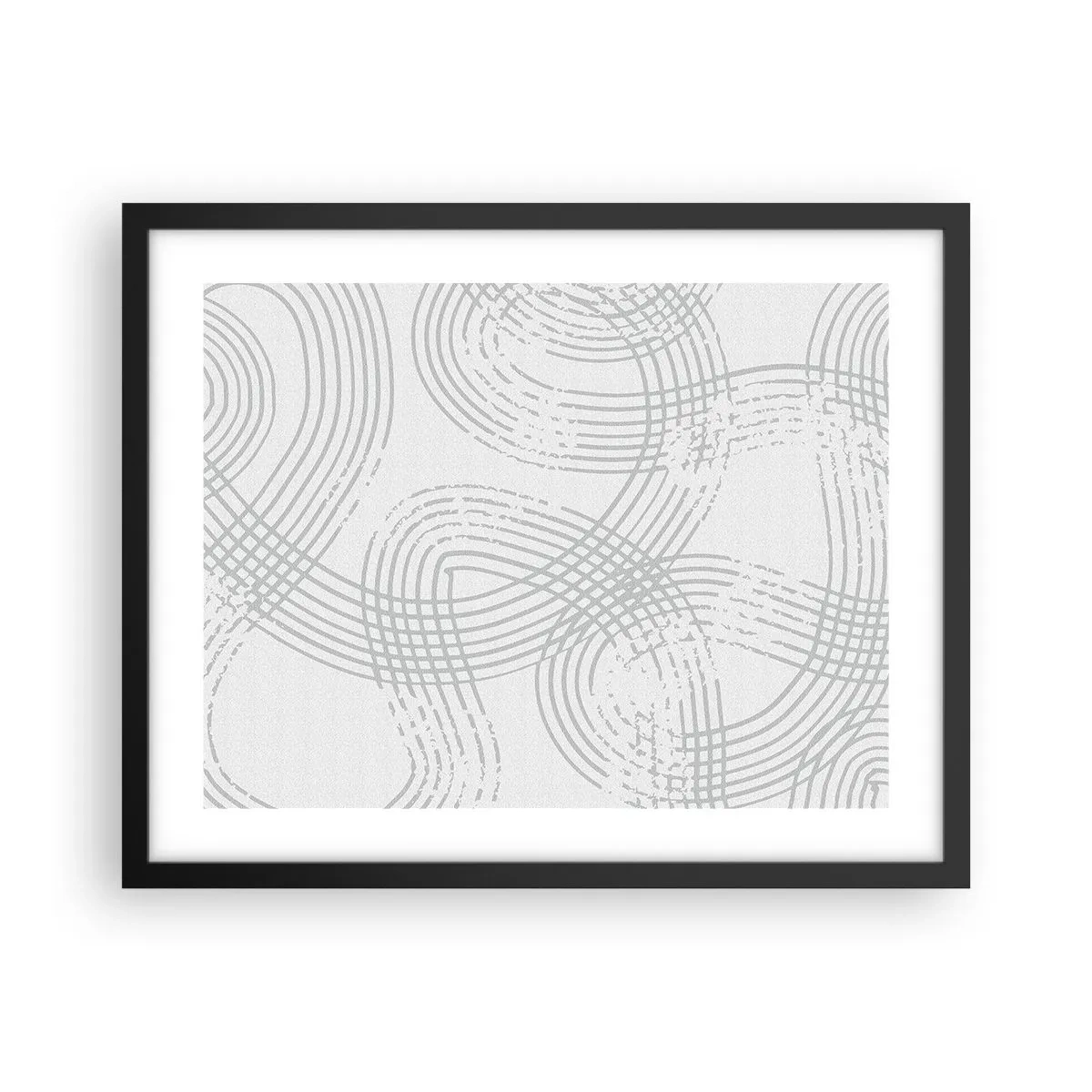 Poszter fehér keretben - Nincs egyenes út - 50x40 cm