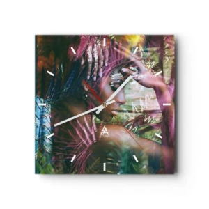 Falióra, Óra - Anyatermészet a dzsungelben - 30x30 cm