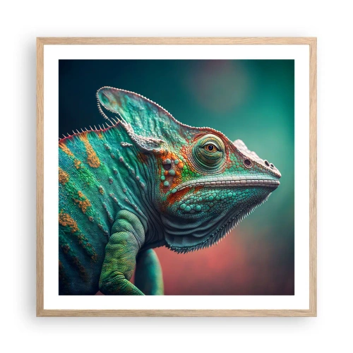 Poszter világos tölgy keretben - Látsz engem? Nem jó... - 60x60 cm