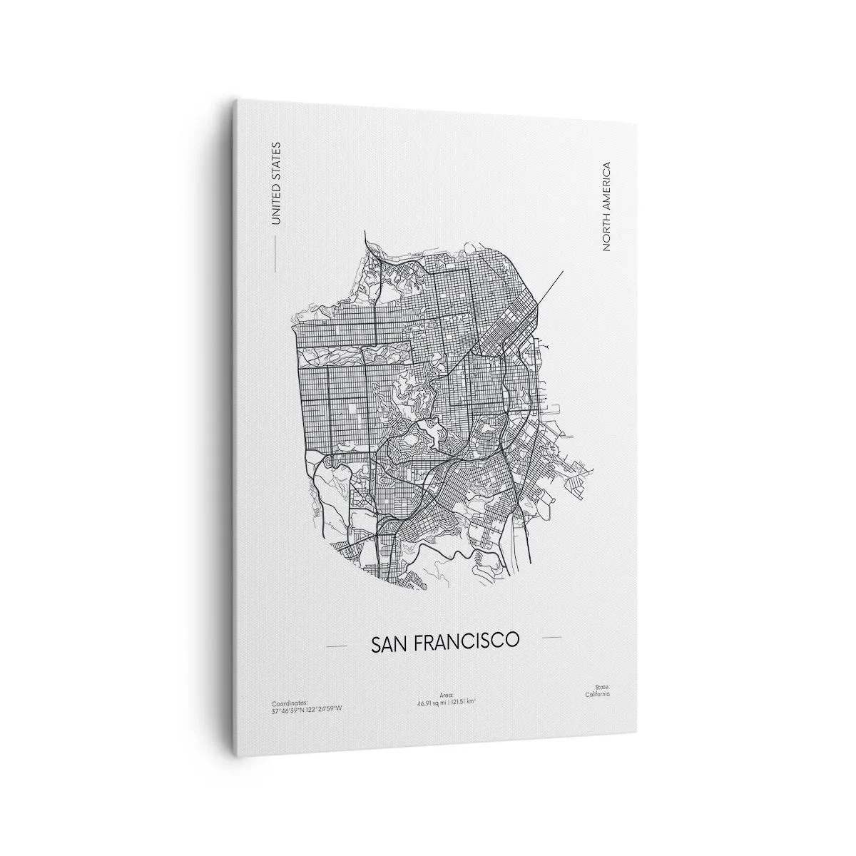 Vászonkép - San Francisco anatómiája - 70x100 cm