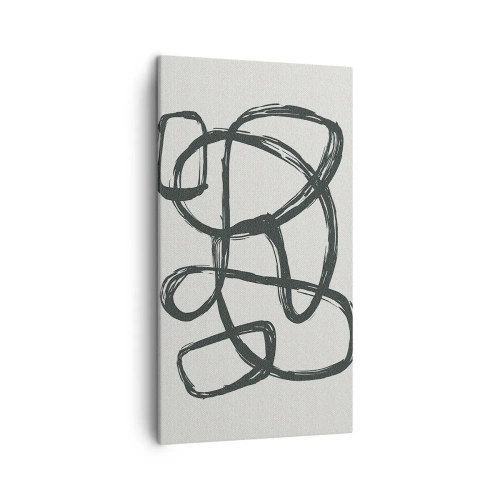 Vászonkép - Hurkolt absztrakció - 45x80 cm