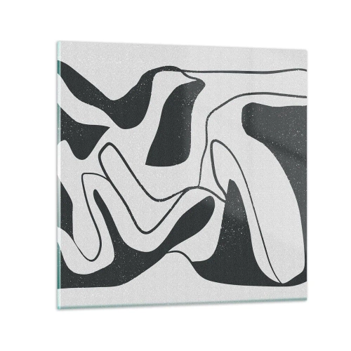 Üveg kép - Absztrakt játék egy labirintusban - 30x30 cm