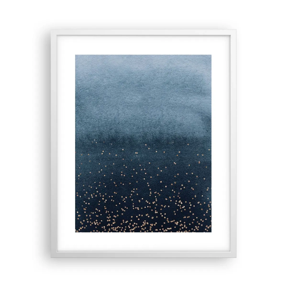 Poszter fekete keretben - Kompozíció - kék fázisok - 40x50 cm