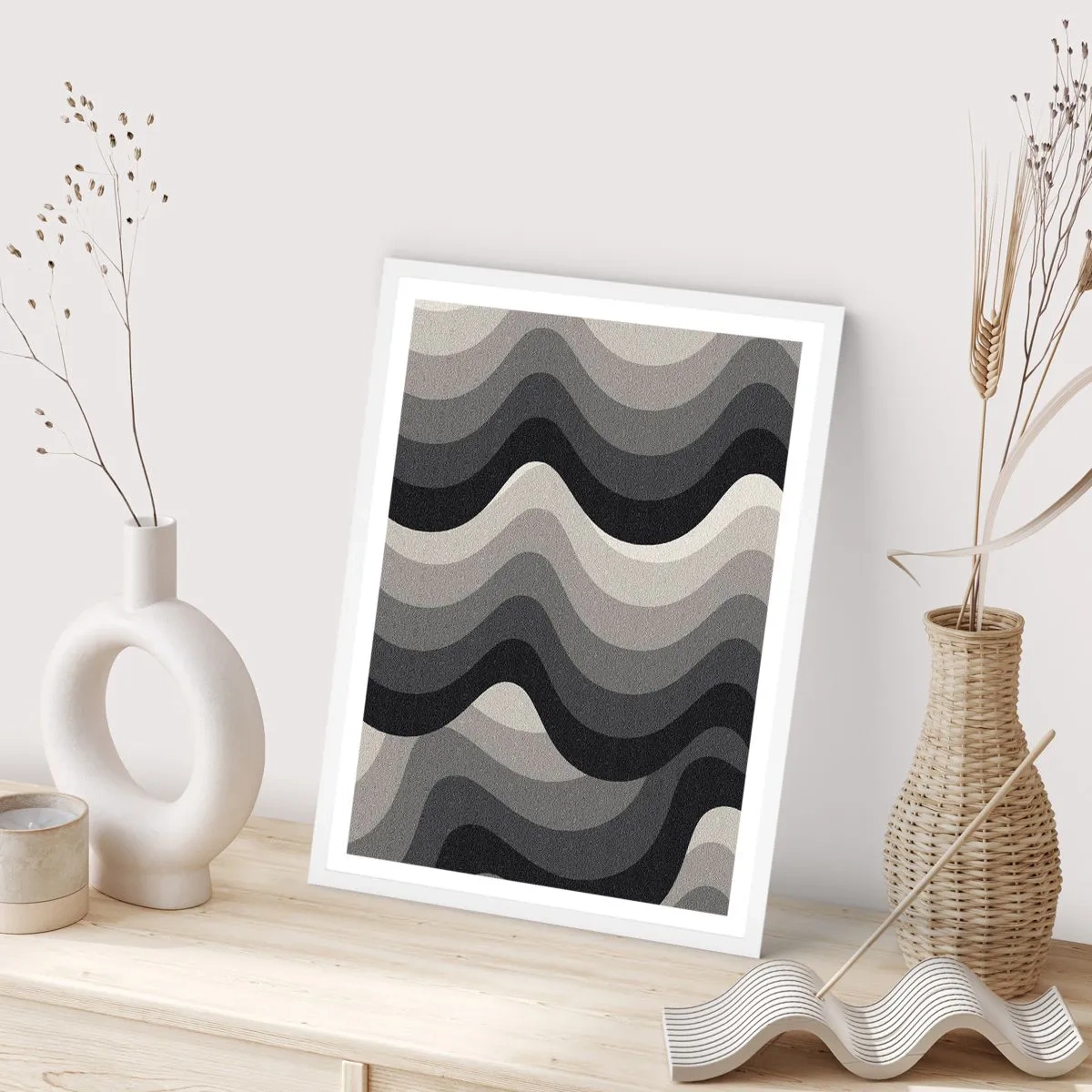 Poszter fekete keretben - Hullám a hullám után - 70x100 cm