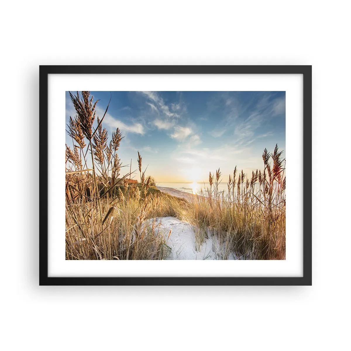 Poszter fehér keretben - Északi strand - 50x40 cm
