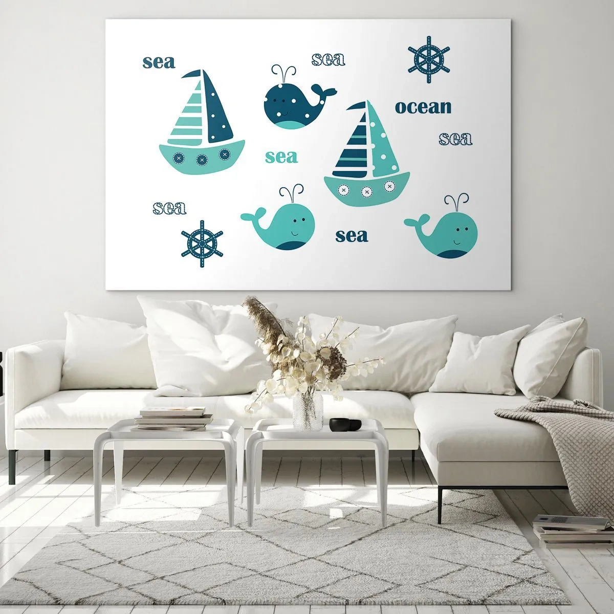 Üveg kép - Tengereken és óceánokon át - 120x80 cm