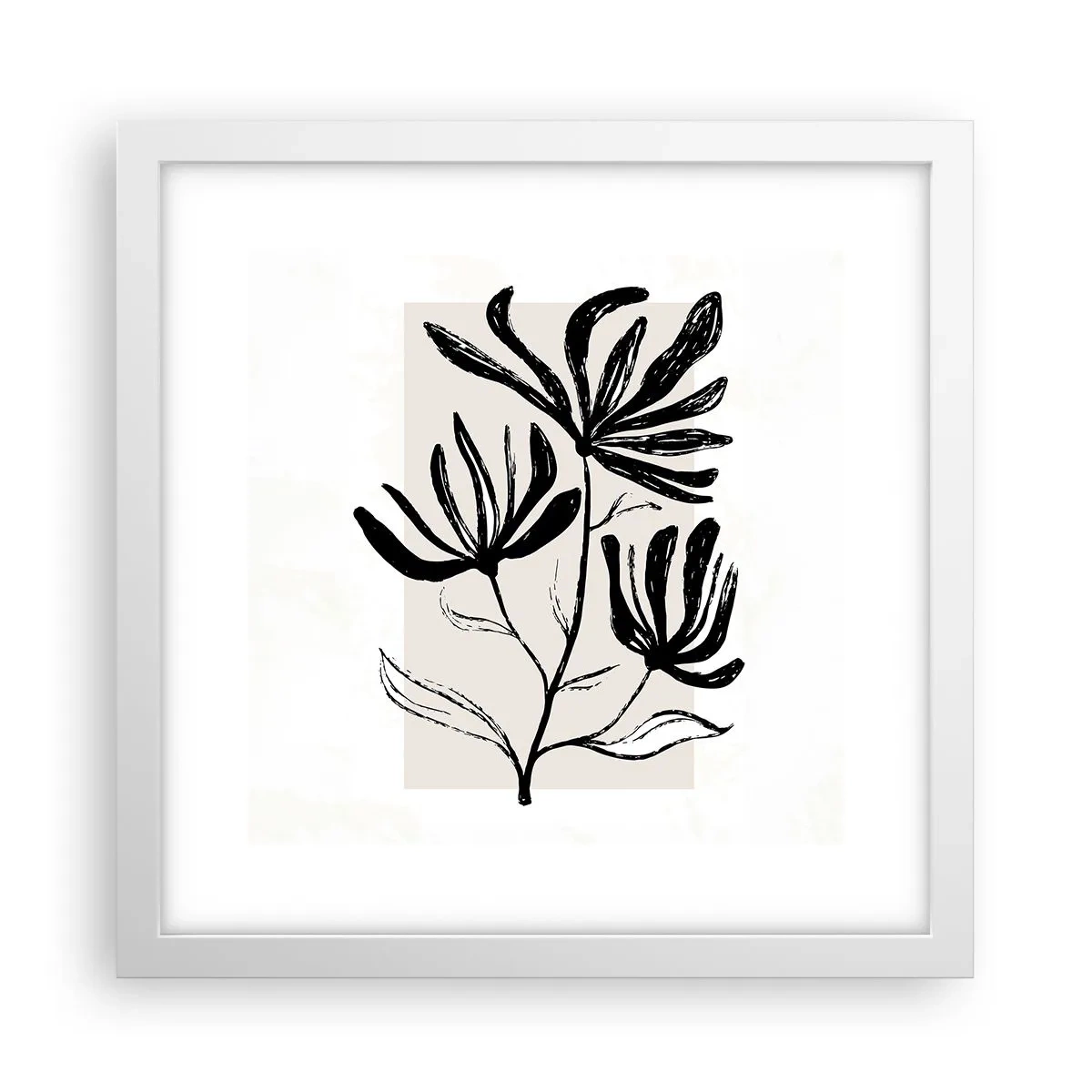 Poszter fekete keretben - Vázlat egy herbáriumhoz - 30x30 cm