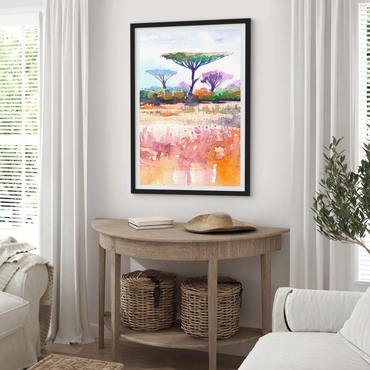 Poszter fehér keretben - Szavanna színei - 70x100 cm