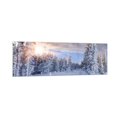 Üveg kép - A természet havas látványa - 160x50 cm