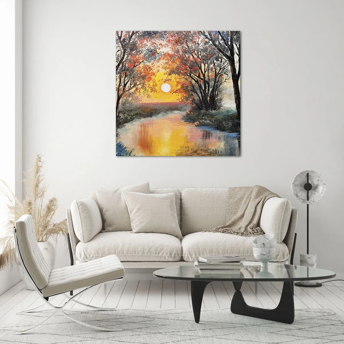 Üveg kép - Őszi hangulat - 30x30 cm