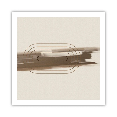 Poszter - Szürke fuvallat - 60x60 cm