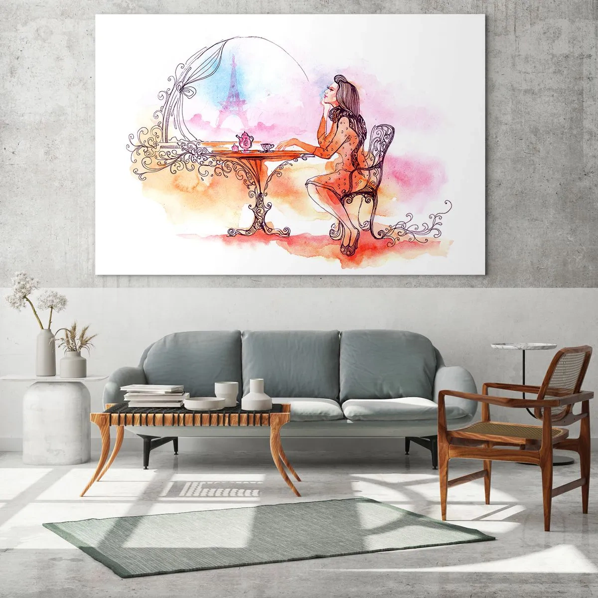 Üveg kép - Párizsi sikk - 120x80 cm