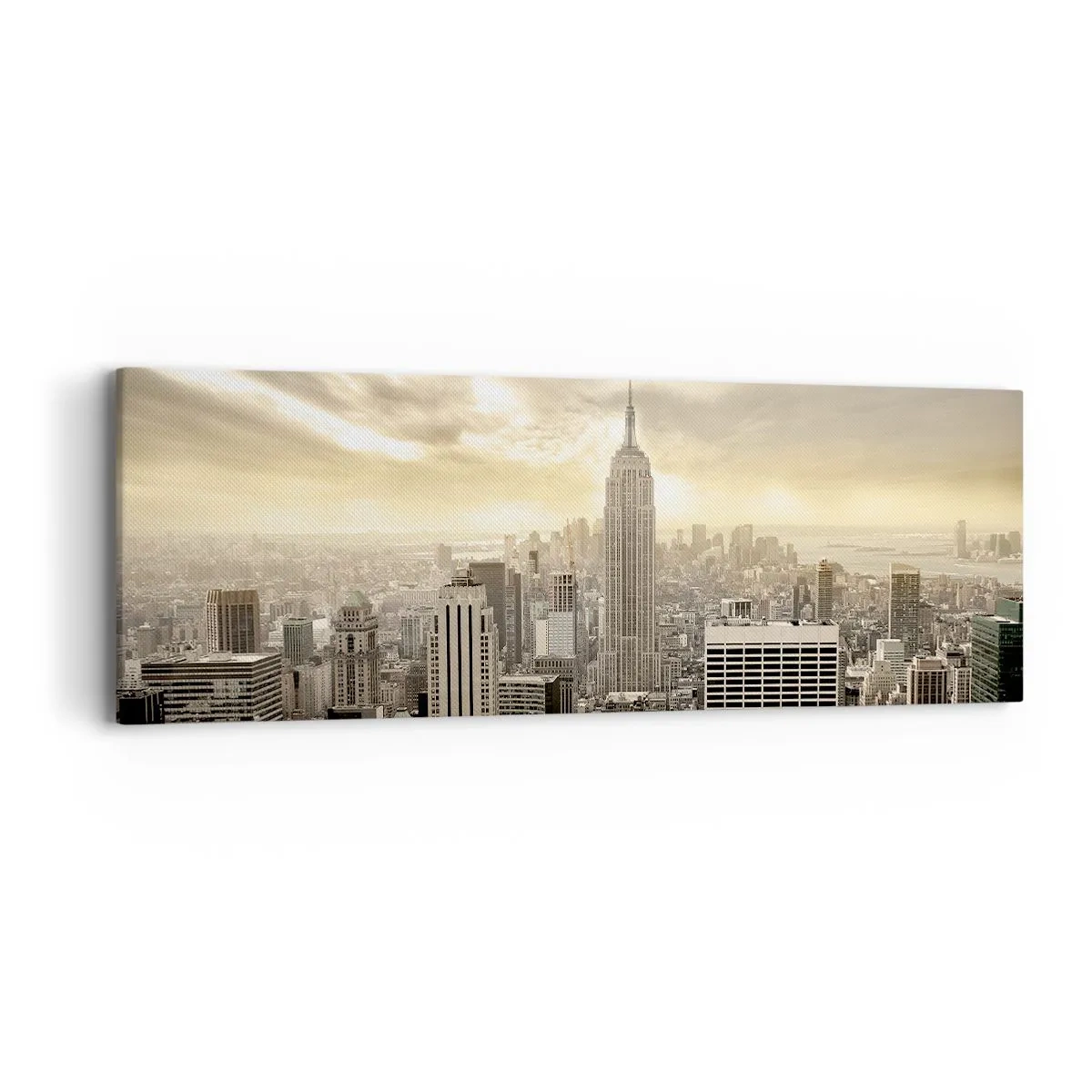 Vászonkép - Szürkéből szőtt New York - 90x30 cm