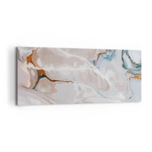 Vászonkép - Kék kanyarog a fehér alatt - 100x40 cm