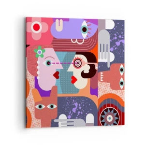 Vászonkép - Szemtől szembe - 70x70 cm