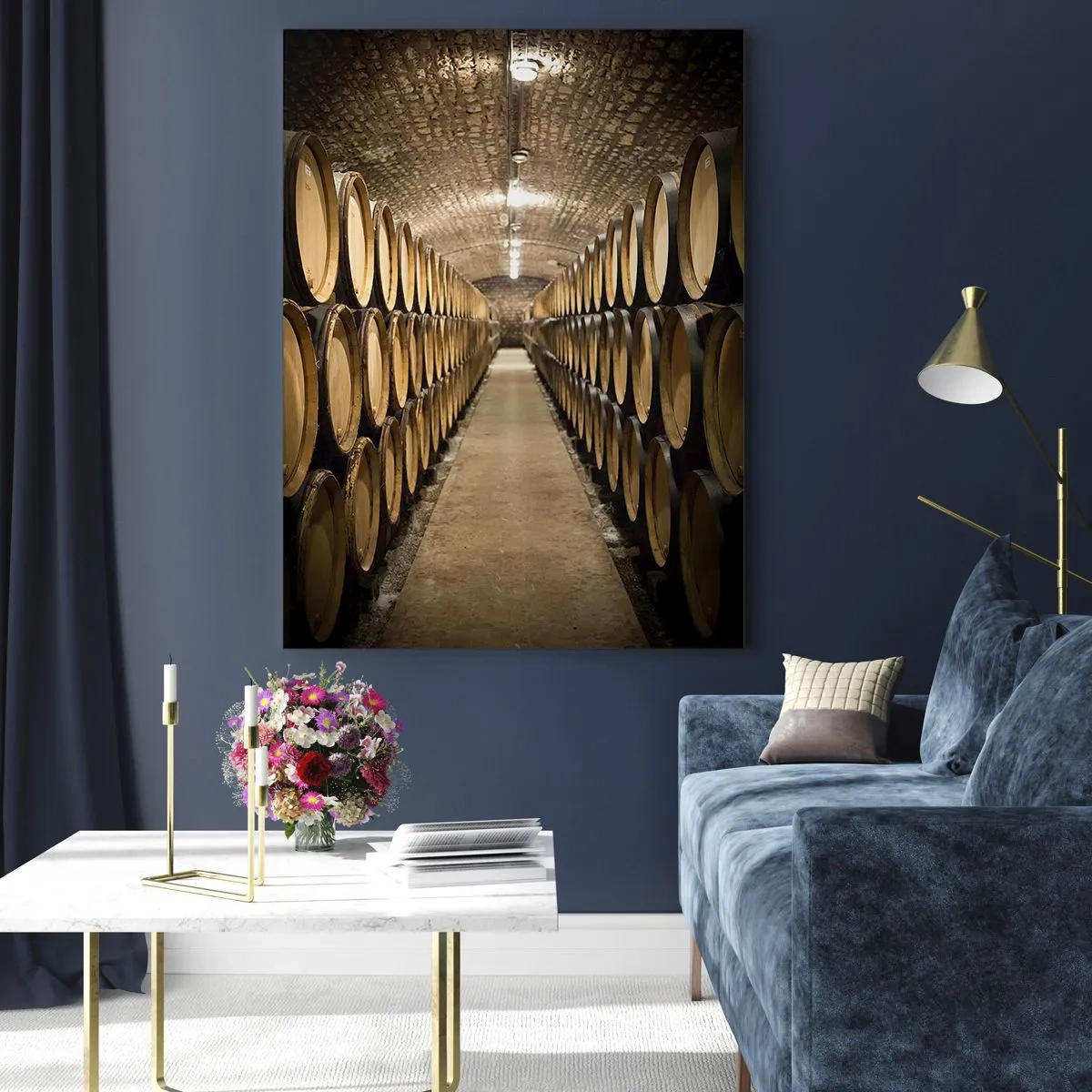 Üveg kép - Egy téglapincében - 70x100 cm