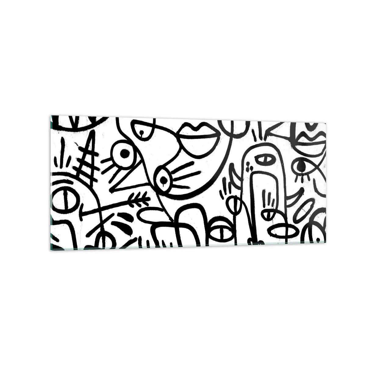 Üveg kép - Arcok és délibábok - 120x50 cm