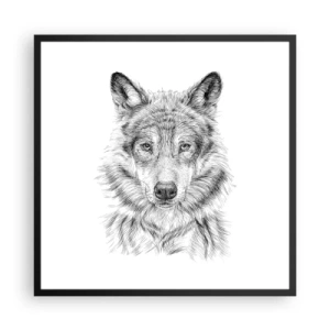 Poszter fehér keretben - Született vezető - 60x60 cm