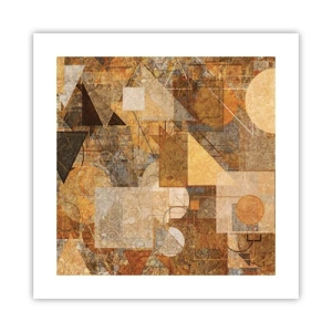 Poszter - Kubikus bronz tanulmánya - 40x40 cm