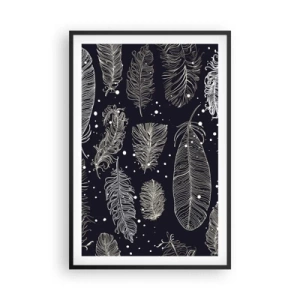 Poszter fehér keretben - Tollas csipke - 61x91 cm