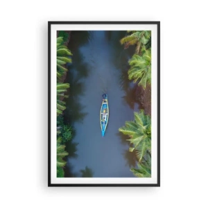 Poszter fehér keretben - Egy trópusi ösvényen - 61x91 cm