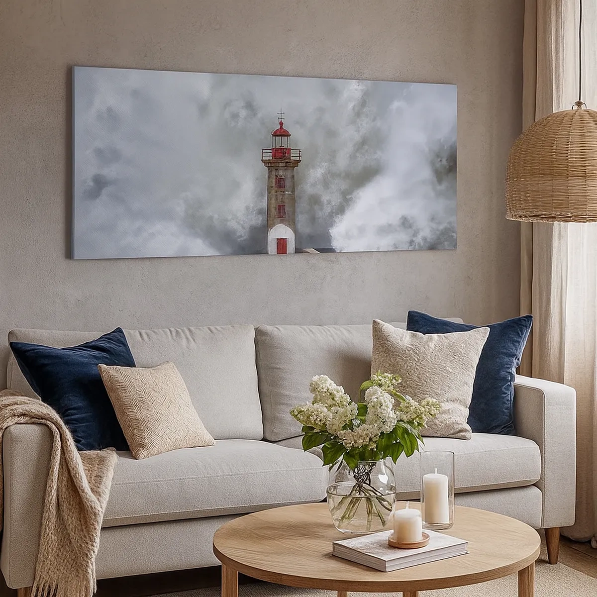 Vászonkép - A vizek ordítása, a vihar zaja - 30x30 cm