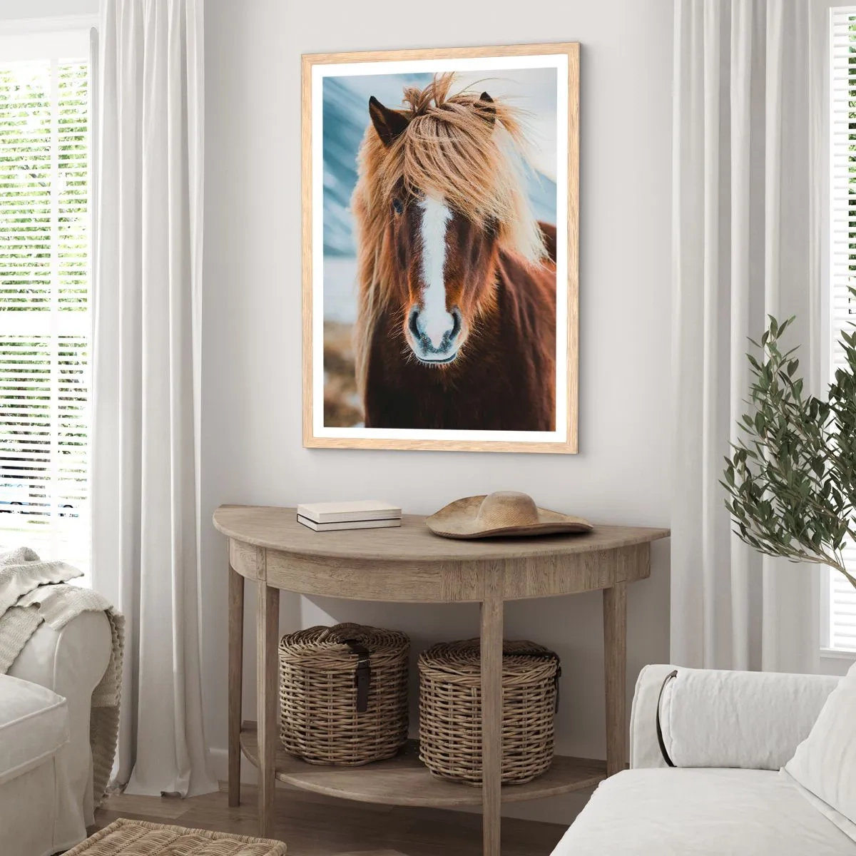 Poszter világos tölgy keretben - Érzed a szabadságot? - 70x100 cm