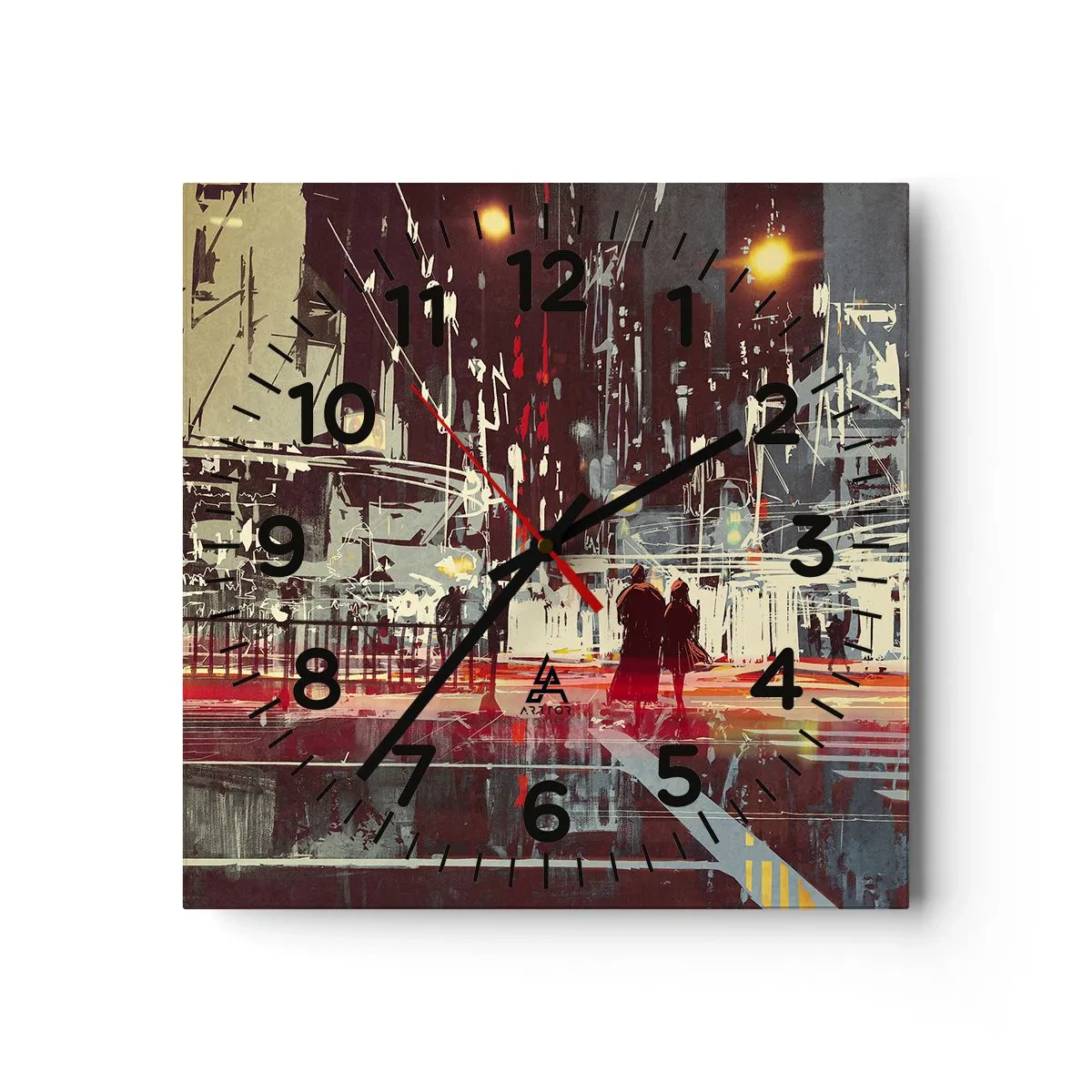 Falióra, Óra - Egy nagyvárosi átkelő - 30x30 cm