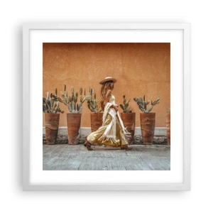 Poszter fekete keretben - Hippi stílusban - 40x40 cm