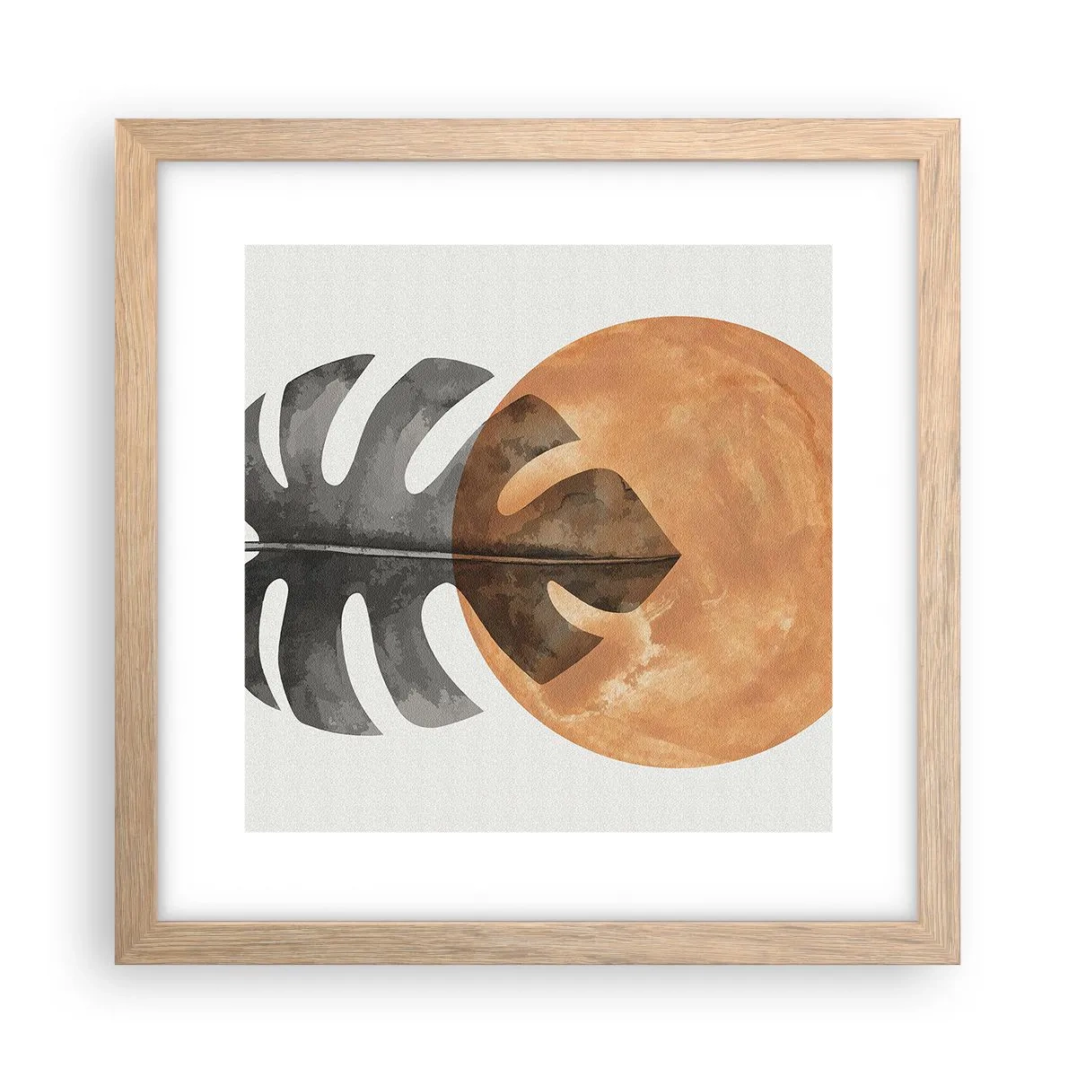 Poszter világos tölgy keretben - Mindig a nap - 30x30 cm