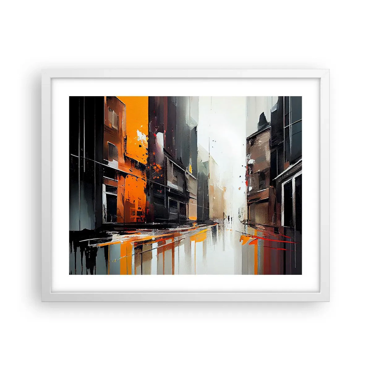 Poszter fekete keretben - Esős nap - 50x40 cm