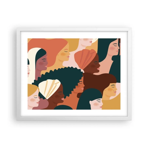 Poszter fekete keretben - Csak a nőiesség - 50x40 cm