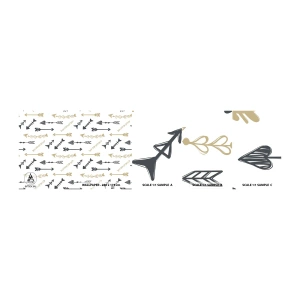 Fotótapéta Minta Öntapadós Deluxe Sticker - Az íjász álma - Absztrakció, Nyíl, Boho - 100x30 cm