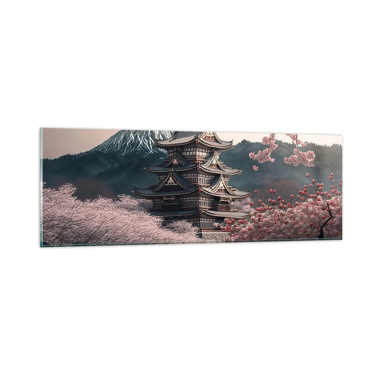 Üveg kép - A cseresznyevirágzás országa - 90x30 cm