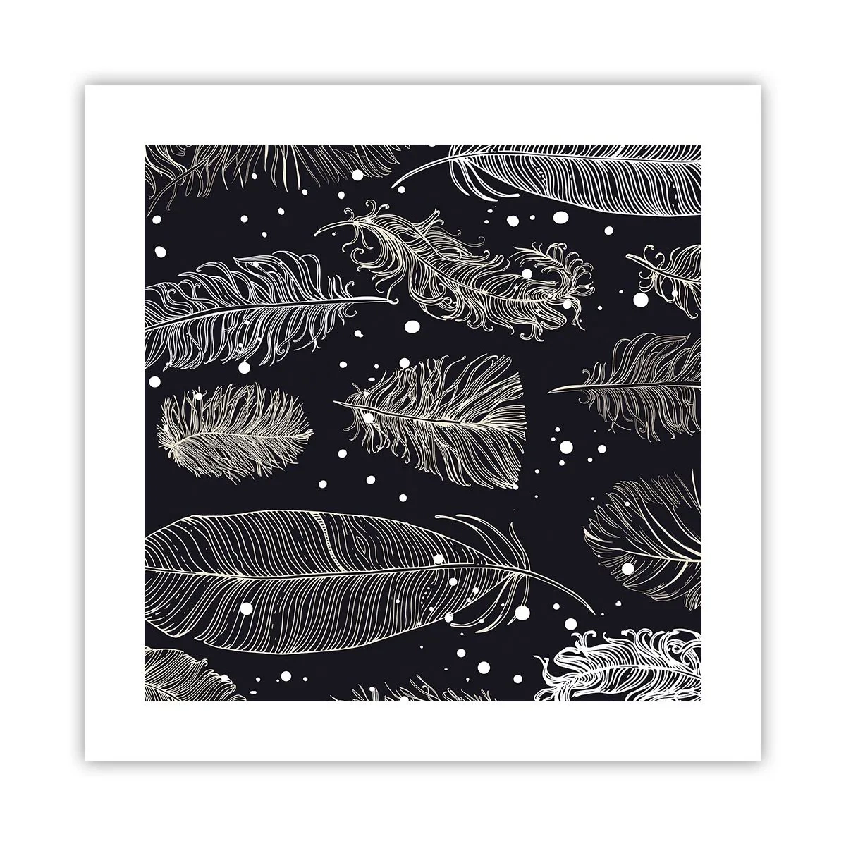 Poszter - Tollas csipke - 40x40 cm