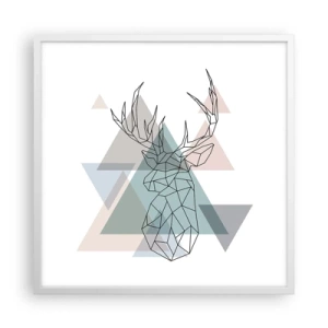 Poszter fekete keretben - Egy geometrikus erdőben - 60x60 cm